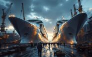 Megacruceros MSC Cruceros in porto in Francia