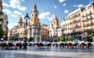 Manifestazione a Madrid con pancarta contro Sánchez