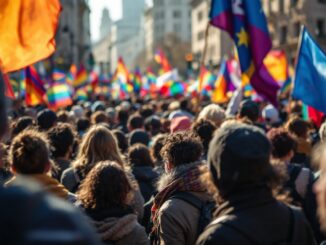 Cittadini manifestano per una sanità pubblica di qualità a Madrid
