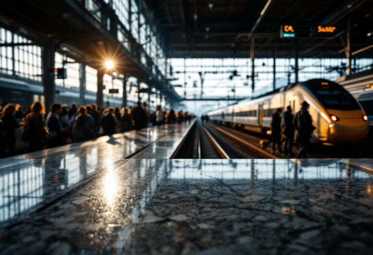 Immagine del caos ferroviario in Spagna per furto di cavi