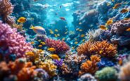 Persona che pratica snorkel in un ambiente marino sicuro
