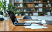 Joven profesional en finanzas analizando datos