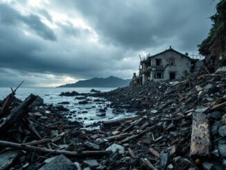Immagine di evacuazioni dopo il terremoto in Cile