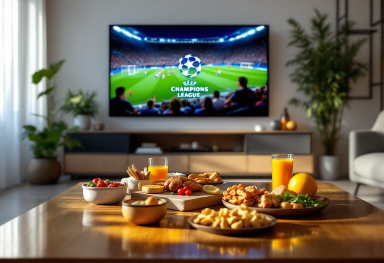 Logo di Movistar Plus+ con immagini di Champions League