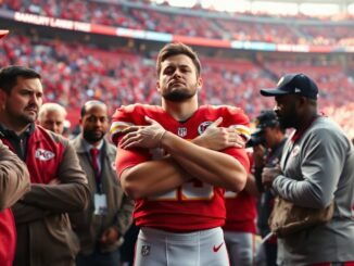 travis kelce ala cerrada de los kansas city chiefs expresa su frustracion a pesar de la victoria python 1759435830