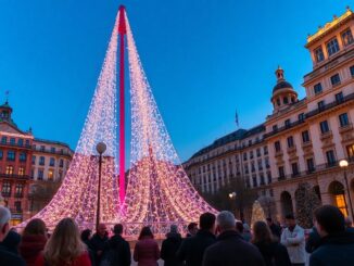 la impresionante vela navidena de 12 metros ilumina madrid en 2025 1762581653