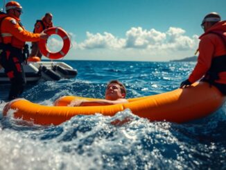 rescate en el mar hombre salvado en colchon inflable cerca de estepona 1762799570