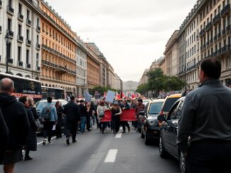 manifestaciones alteran la movilidad en el centro de madrid y avivan disputas por la plaza de jacinto benavente 1771667269