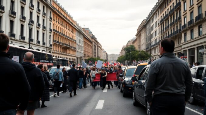 manifestaciones alteran la movilidad en el centro de madrid y avivan disputas por la plaza de jacinto benavente 1771667269