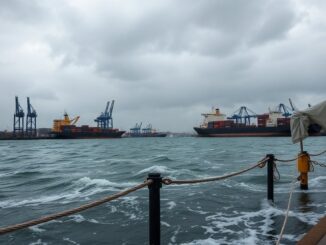 olas de viento y rachas extremas obligan a restringir la actividad en el puerto de barcelona 1770908781