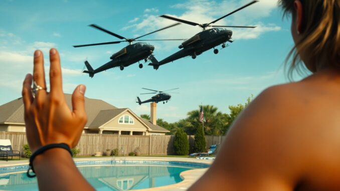 helicopteros apache y una revision administrativa tras maniobras junto a la residencia de kid rock 1774935226