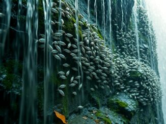 Cómo Parakneria thysi trepa cascadas en el río Luvilombo: un fenómeno documentado