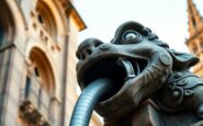 Tuberías en las gárgolas del Hostal de los Reyes Católicos generan debate patrimonial