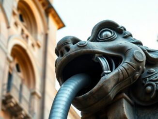 Tuberías en las gárgolas del Hostal de los Reyes Católicos generan debate patrimonial